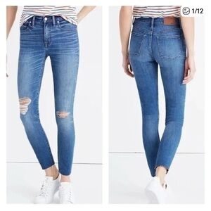 Madewell 9” High-Rise Skinny Crop Jeans Bruce Wash Size 30